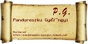 Pandureszku Gyöngyi névjegykártya